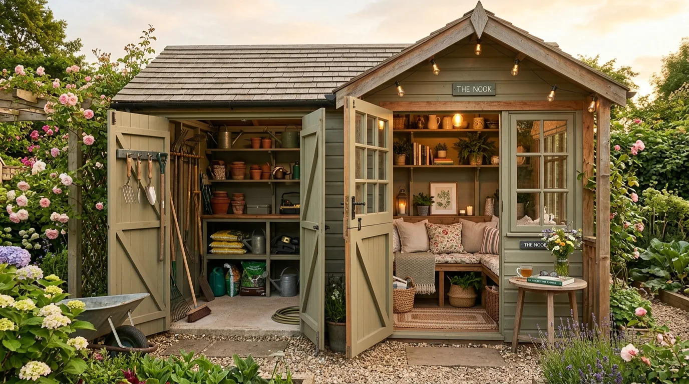Shed With Garden Framing